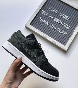Real Air Jordan 1 Low SE Black Elephant