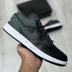Gentle Air Jordan 1 Low SE Black Elephant