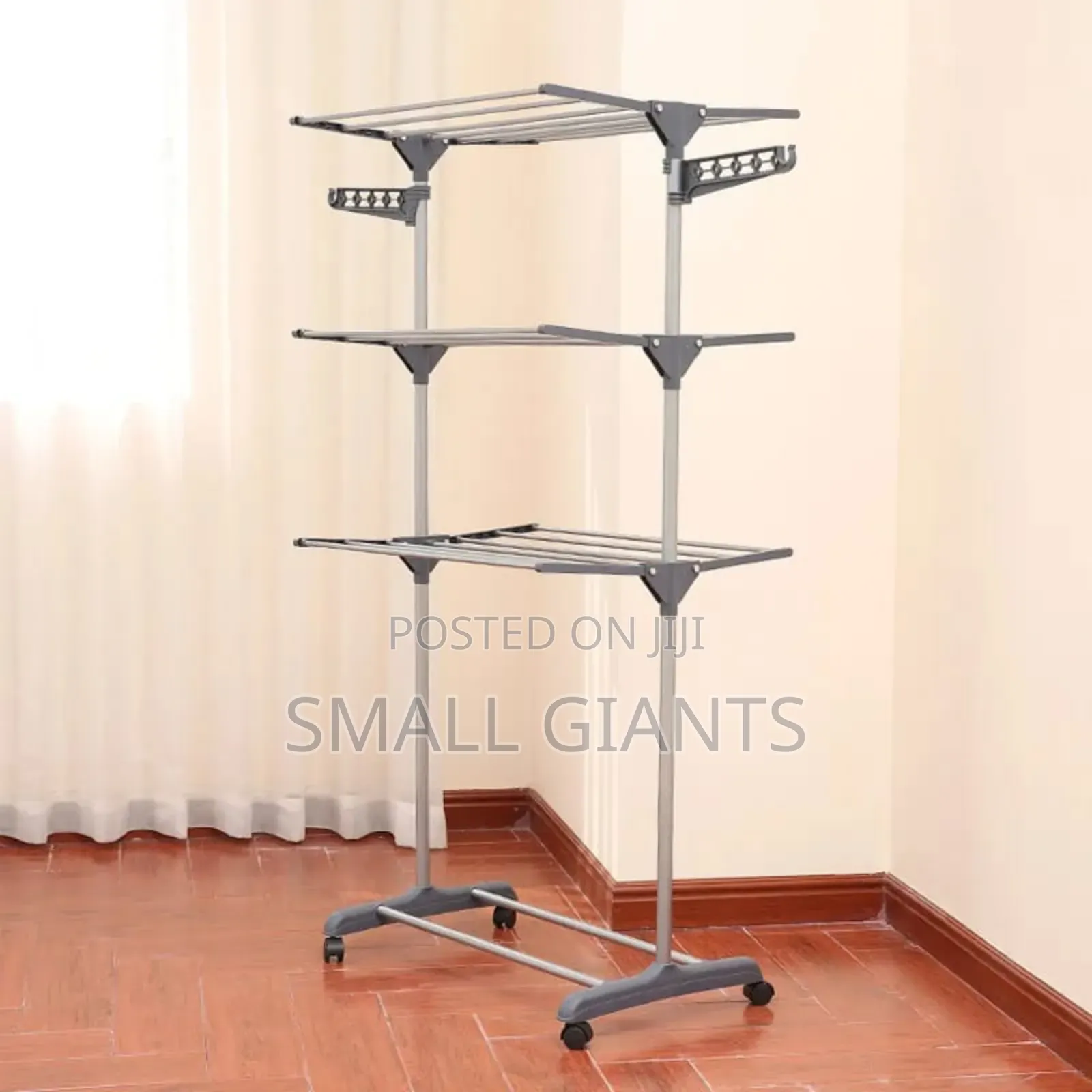 Foldable Rolling Collapsible Clothes Drying Rack Stand