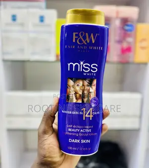 Fair White Miss White Lightening Lotion Dark Skin 14 Days