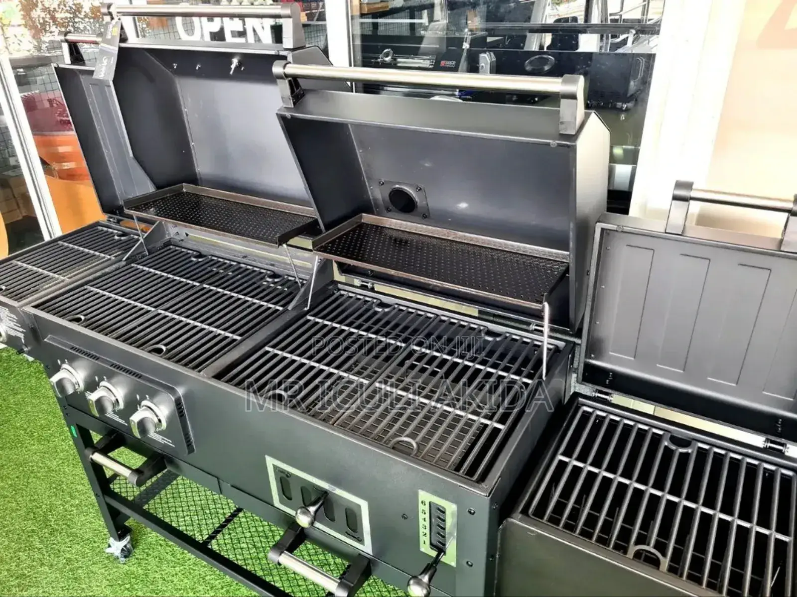 Commercial Kebab Barbecue Gas Charcoal Smokeless Grill