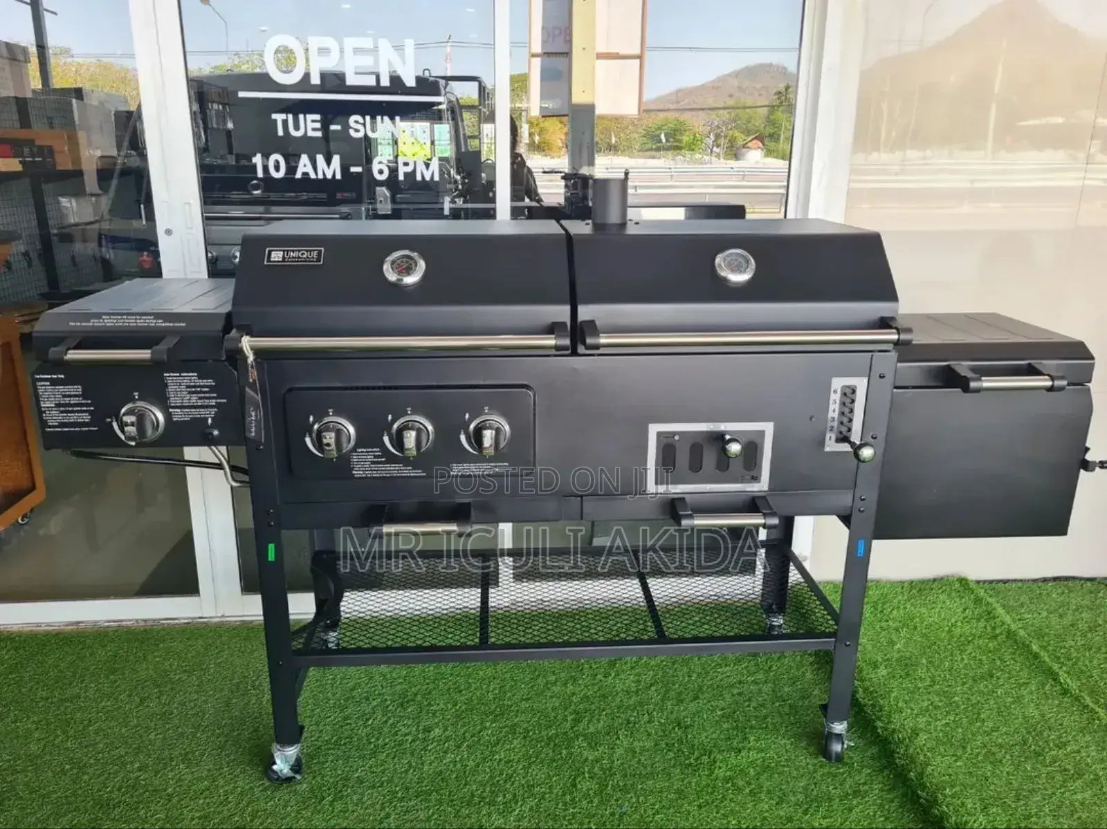 Commercial Kebab Barbecue Gas Charcoal Smokeless Grill