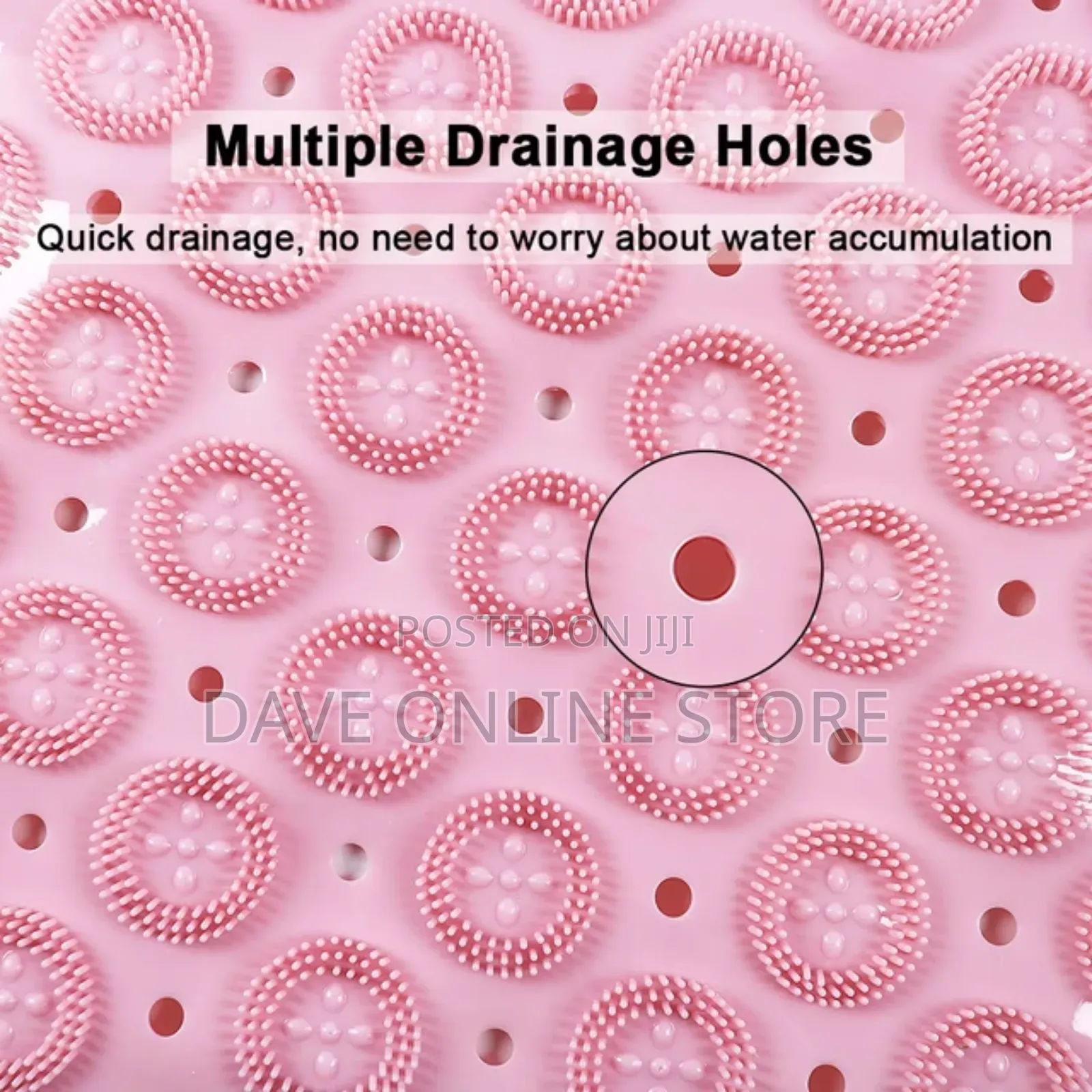 PVC Round Non-Slip Bathroom Mats, Shower Massage Mat