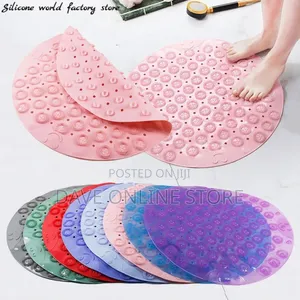PVC Round Non-Slip Bathroom Mats, Shower Massage Mat