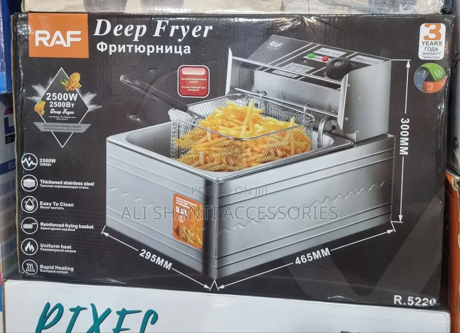 Raf 5.5L Electric Deep Fryer, Quick Durable Deep Fryer