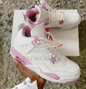 Original Ladies Nike Air Jordan 4 Retro Pink Oreo Sneakers