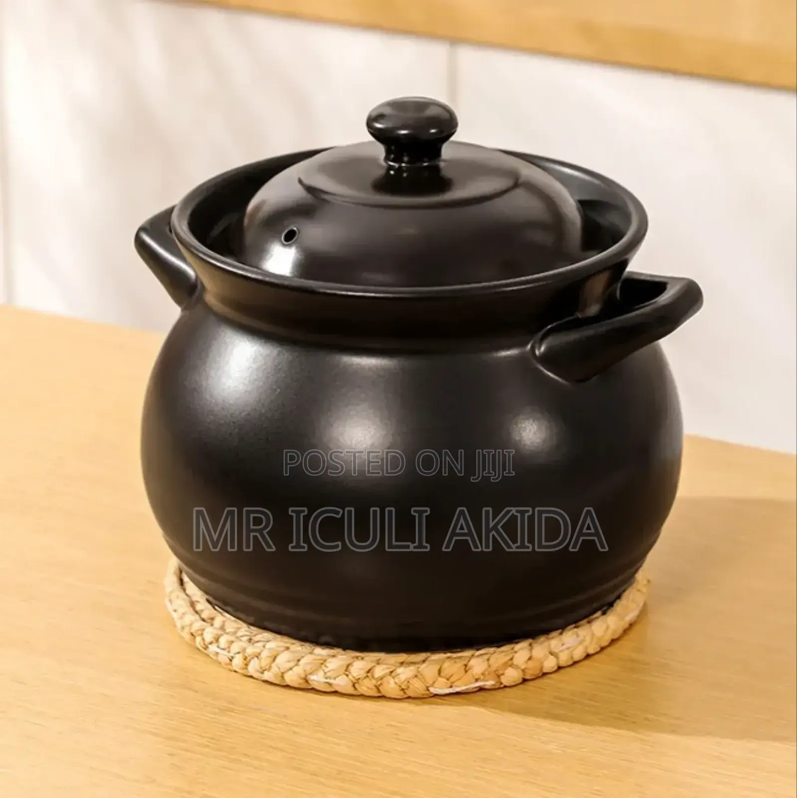 5L Ceramic Casserole Kitchen Cooking Pot WTH Lid Cover