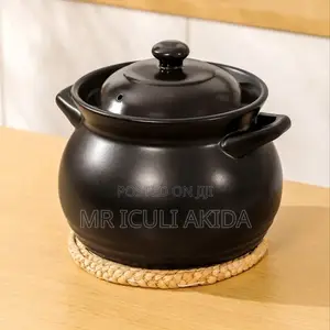 5L Ceramic Casserole Kitchen Cooking Pot WTH Lid Cover