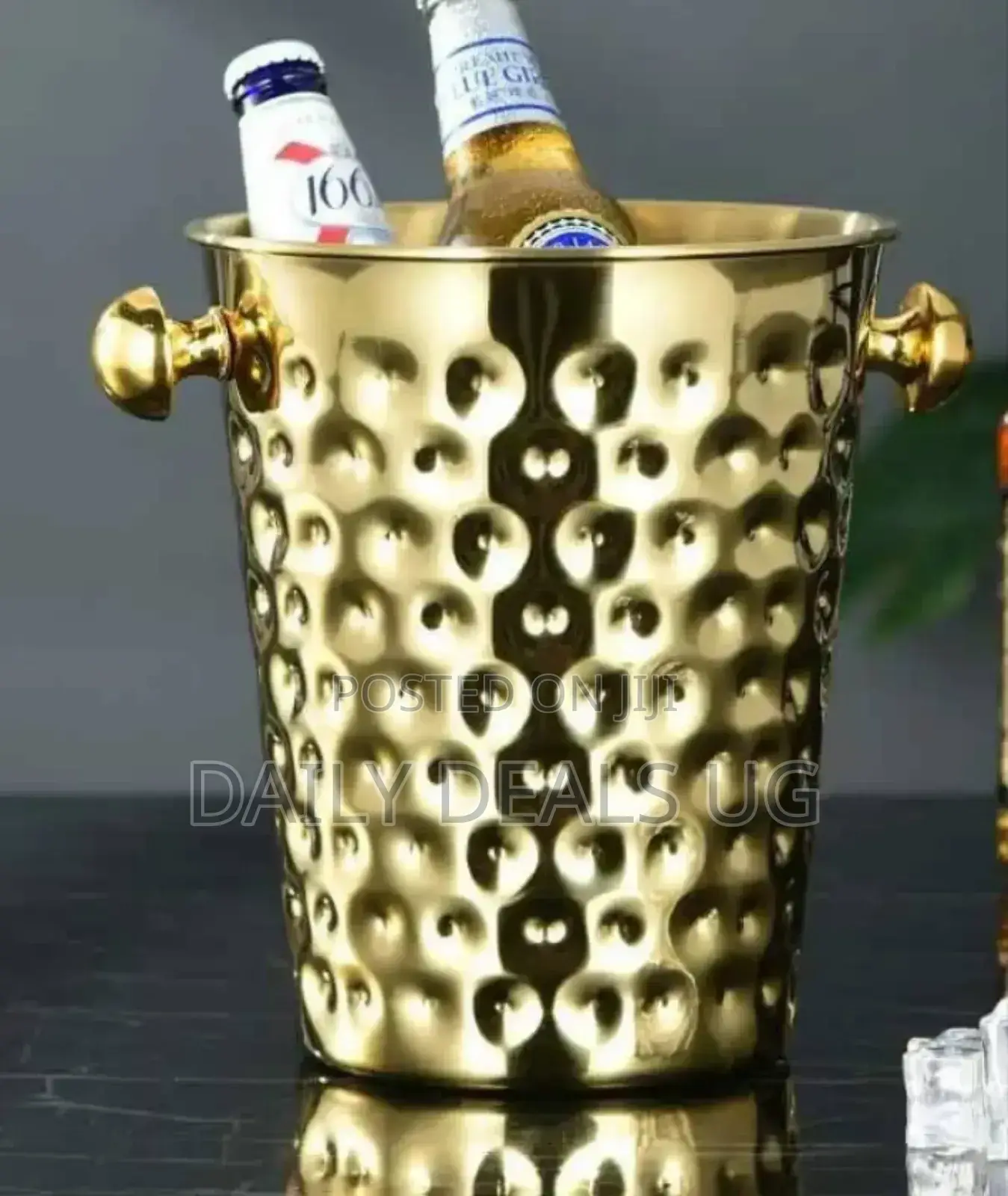 Gold Stainless Ice Cube Bucket