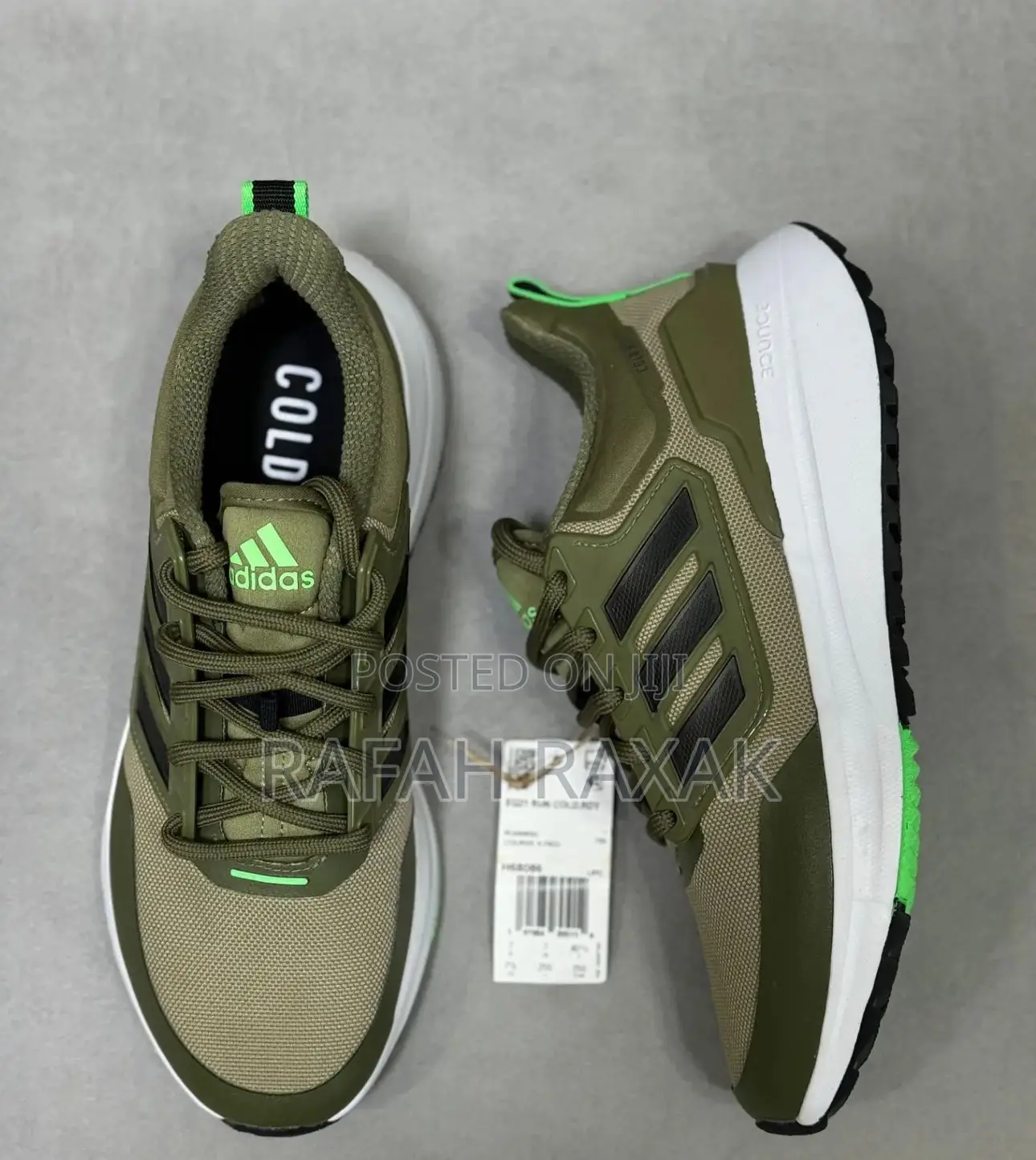 Original Green Adidas Bounce Run Cold Running Sneakers