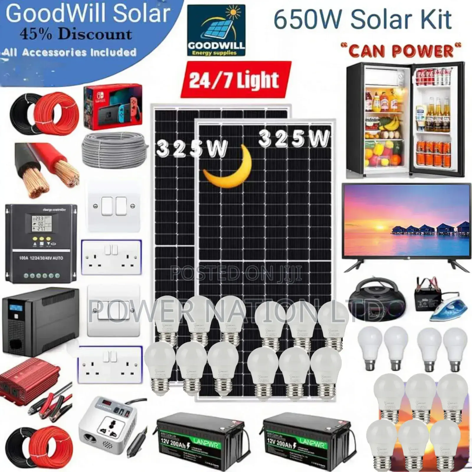 650w Solar Energy System Full Kit