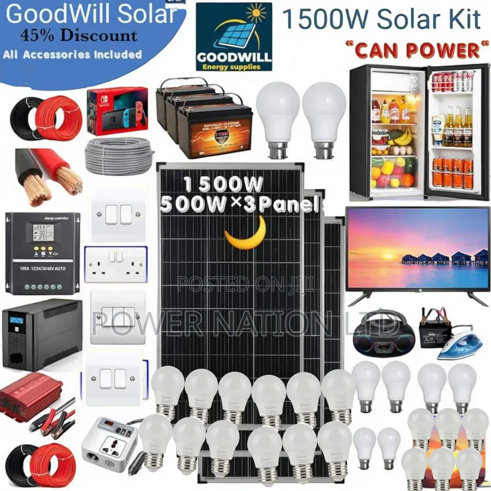 1500w Solar Energy System Full Kit