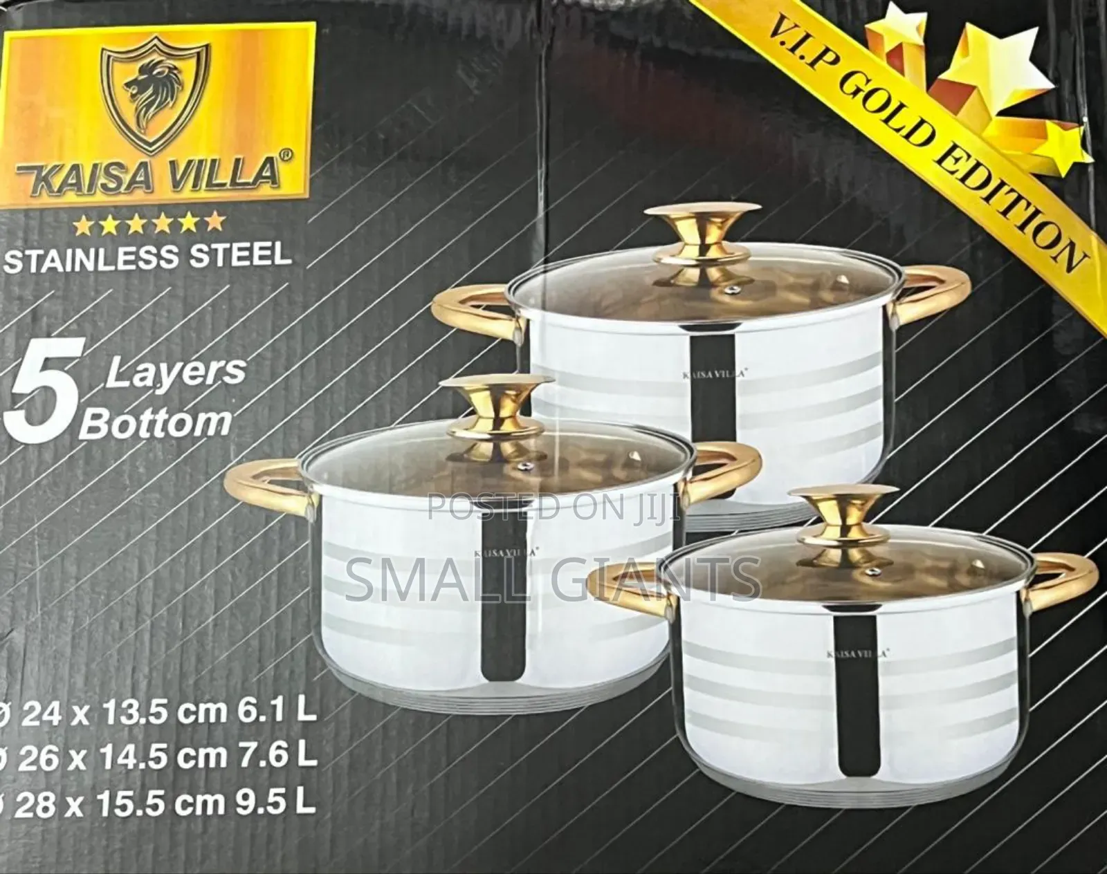 Kaisa Villa Steel Cookware Set 6pcs
