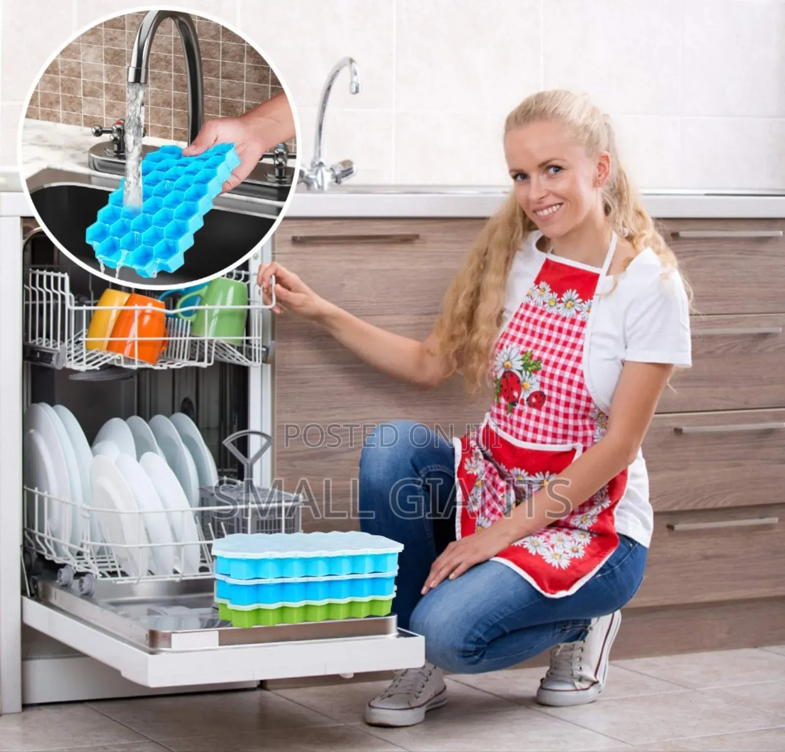 Ice Cube Trays With Removable Anti-Overflow Lids