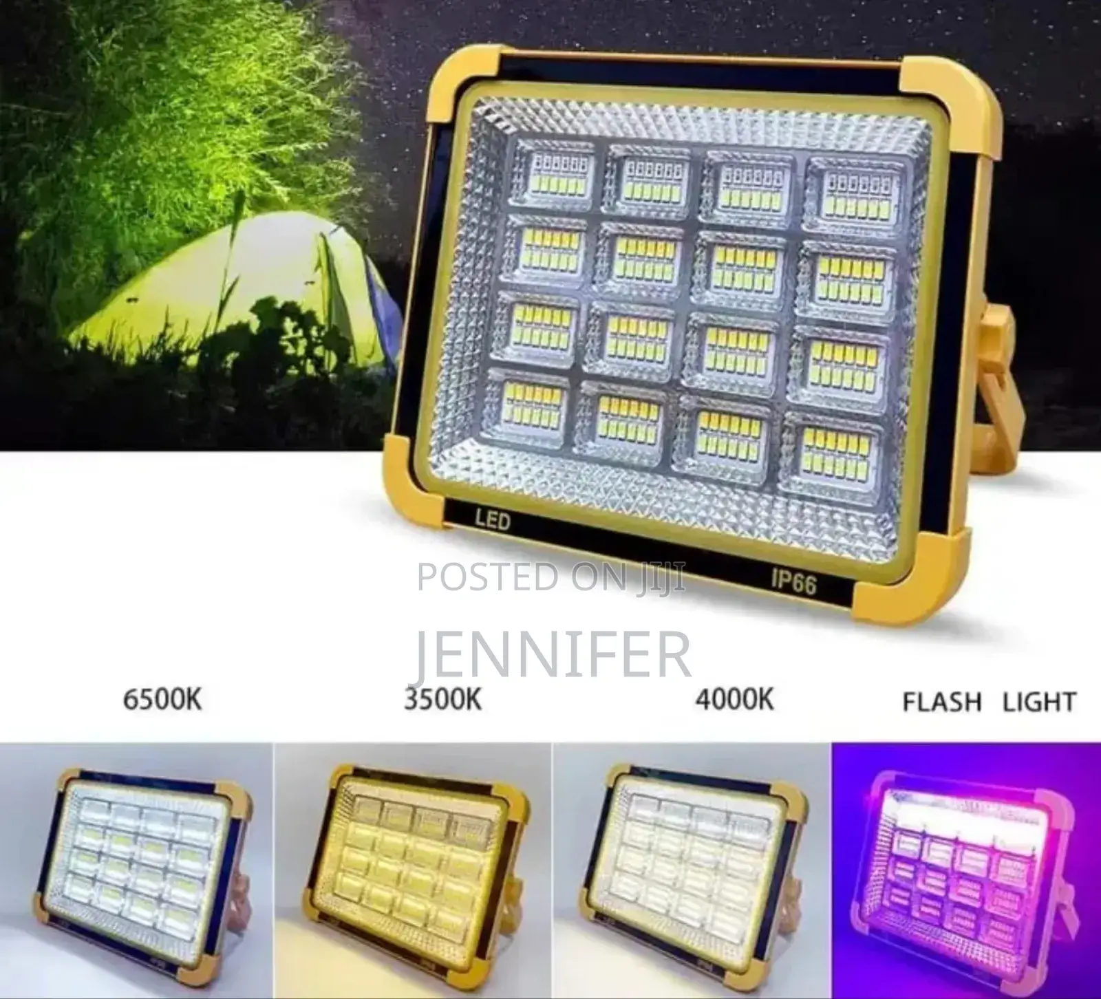 Rechargeable Solar Flood Light