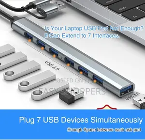 7 Usb Ports 3.0 Usb Hub With 2 Kinds of Plug Adapter