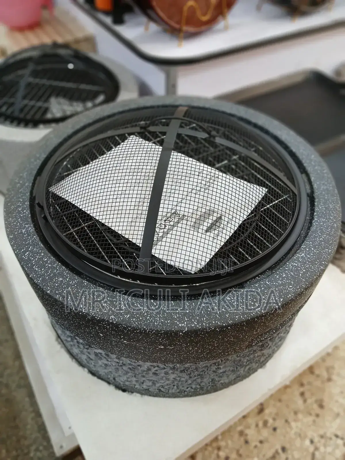 Outdoor Round Ground Grill Decking Charcoal Fire Pit Bowl