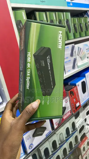 1 X 4 Way HDMI Splitter - Black