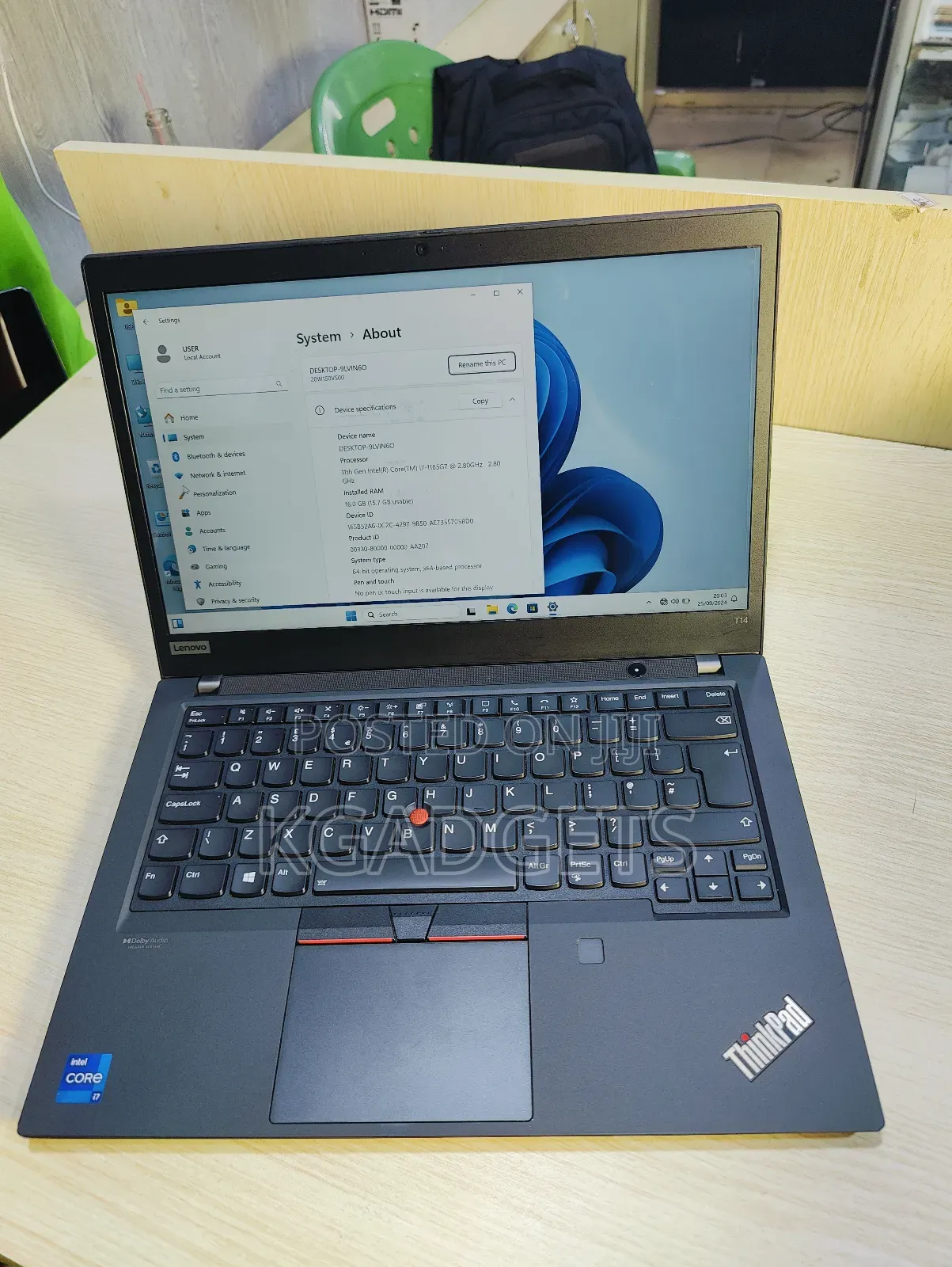 Laptop Lenovo ThinkPad T14 G2 16GB Intel Core I7 SSHD (Hybrid) 512GB