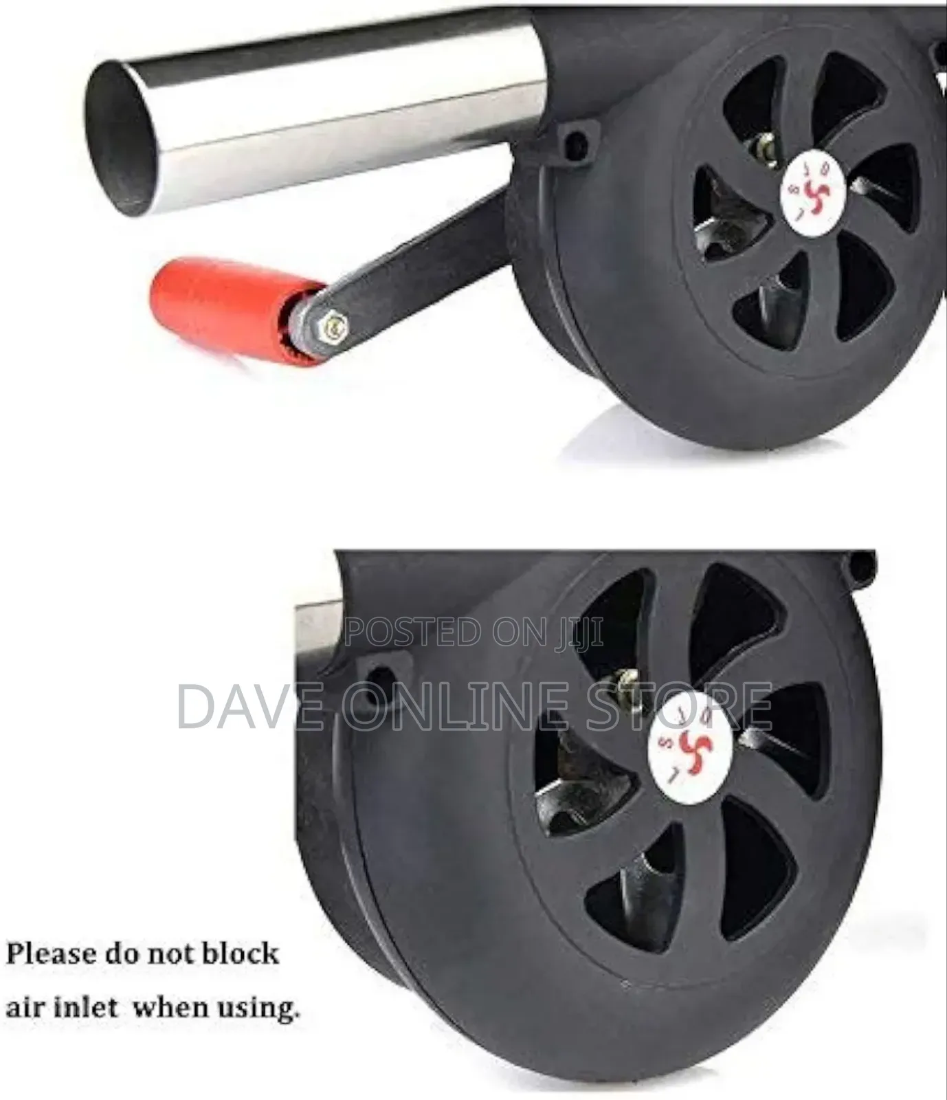 Manual Air Blower, Black, for Fire Starters, , BBQS