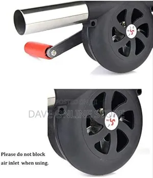Manual Air Blower, Black, for Fire Starters, , BBQS