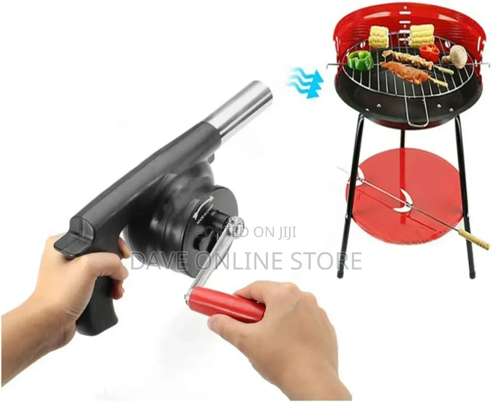 Manual Air Blower, Black, for Fire Starters, , BBQS