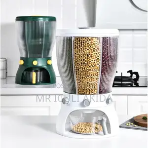 4grid Rotating Food Storage Organiser Box With Measuring Cup