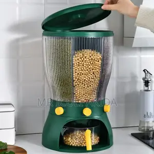 4grid Rotating Food Storage Organiser Box With Measuring Cup