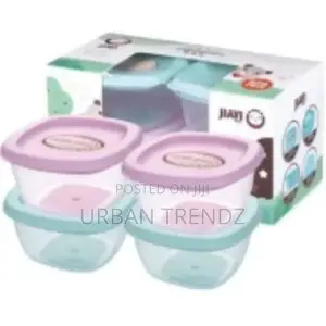 4pc Baby Food Storage Container Boxes – Multi-Colour
