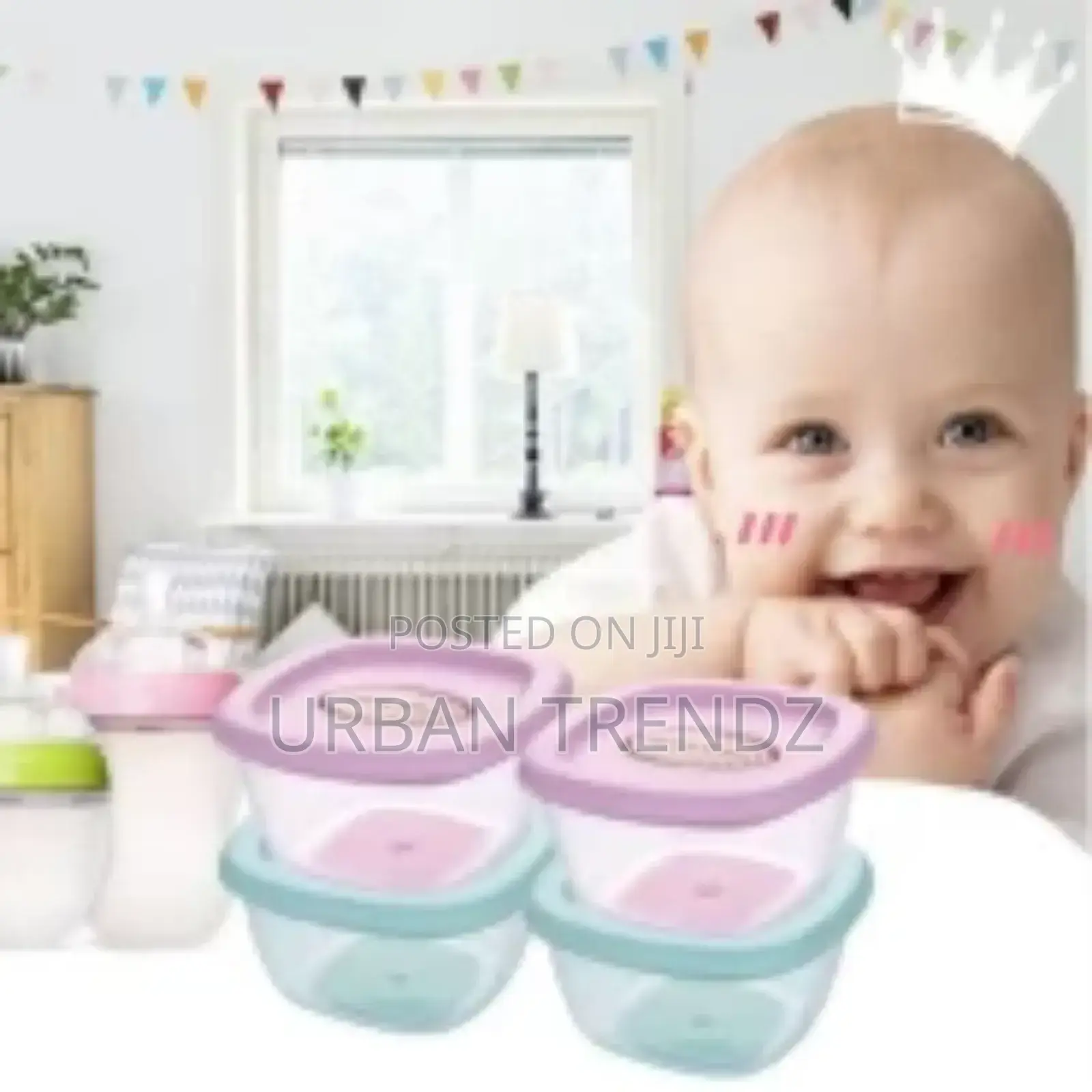 4pc Baby Food Storage Container Boxes – Multi-Colour