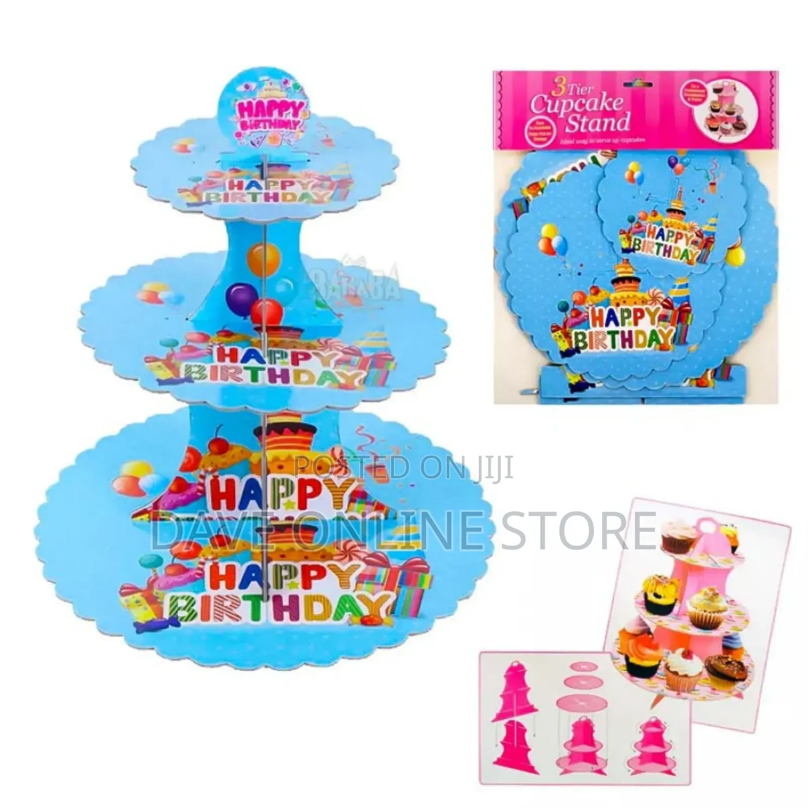 Three Tier Paper Cupcake Stand