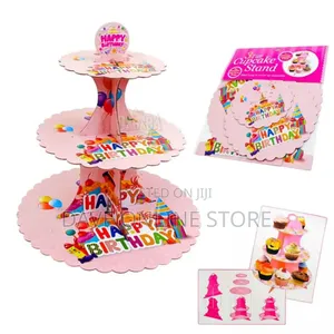 Folding 3 Tiers Paper Cake Dessert Rack