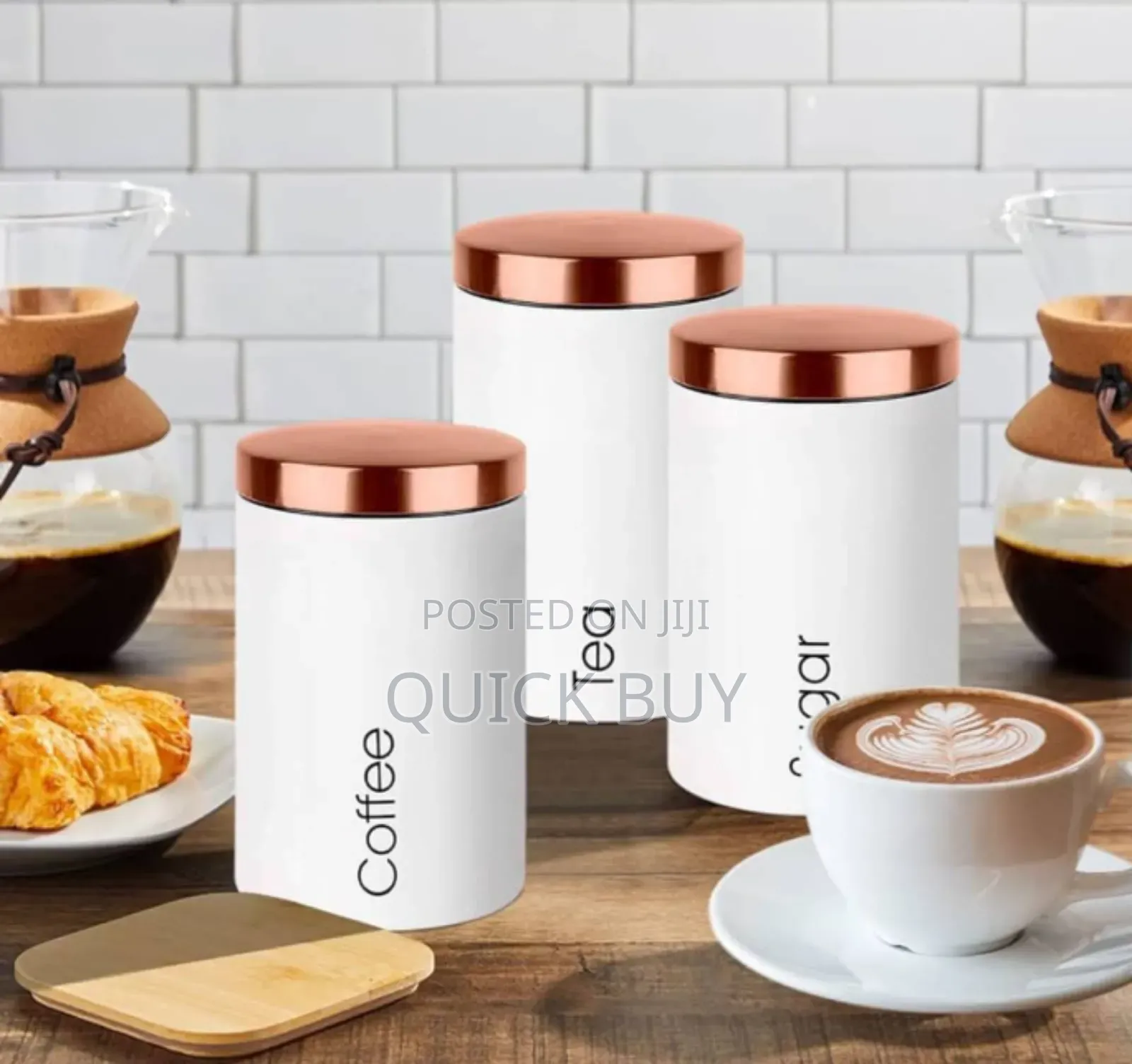 Premium Megachef Coffee Tea Sugar Storage Canisters