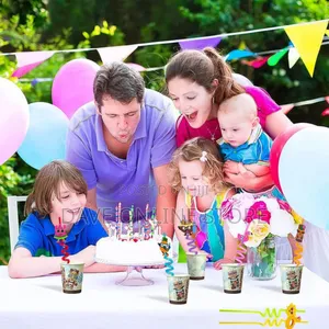 4 Reusable Gamer Plastic Drinking Straws