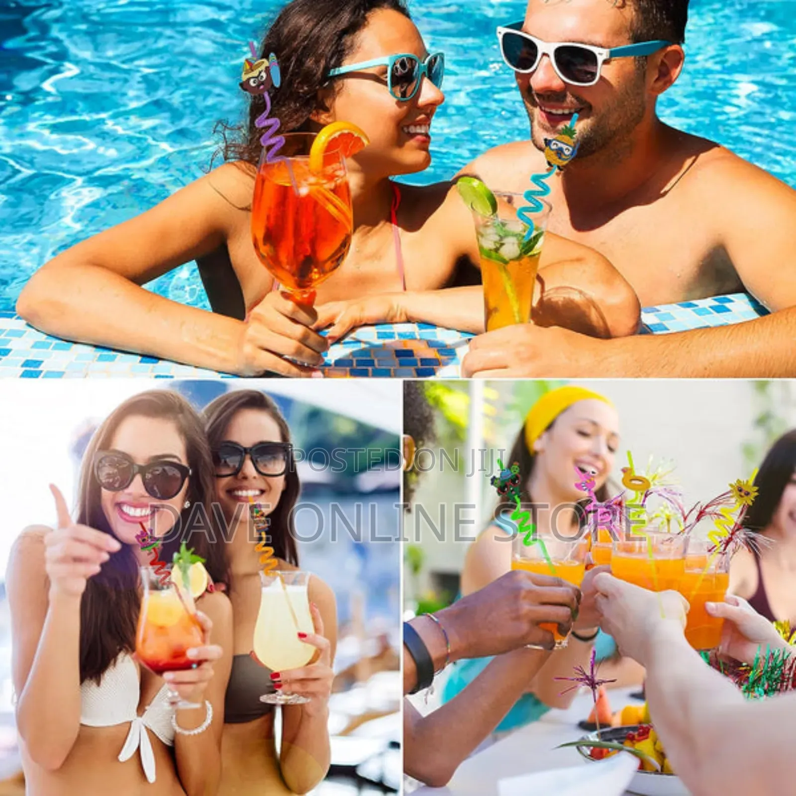 4 Reusable Gamer Plastic Drinking Straws