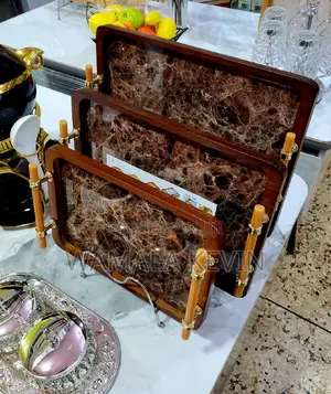 Serving Tray Marble 3pcs