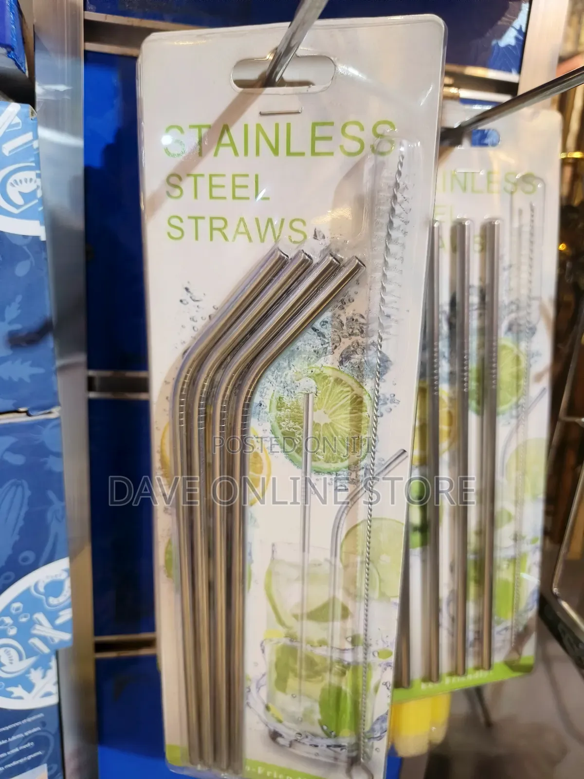Re-Usable Stainless Steel Drinking Straws and Cleaning Brush