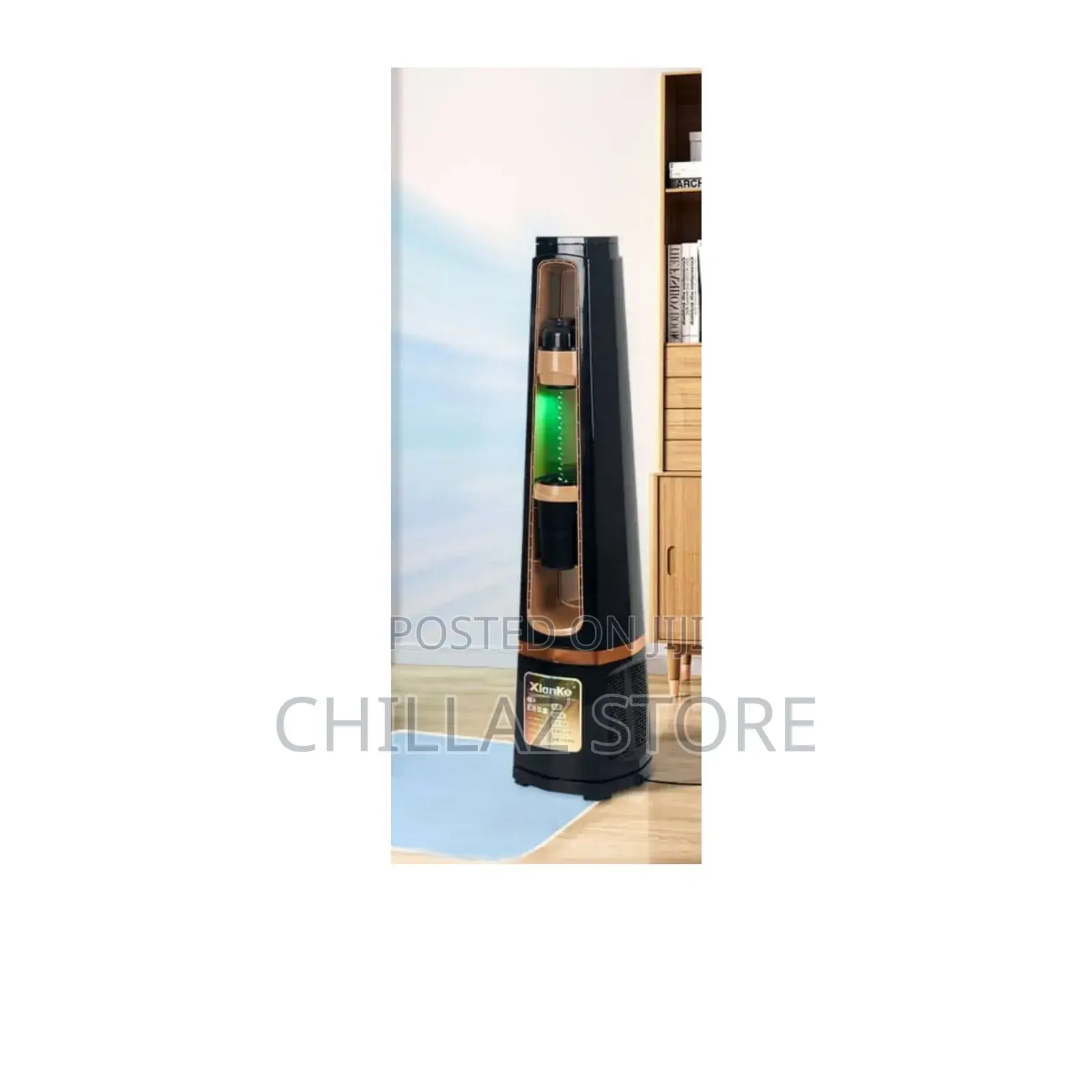 5 In1 Silver Crest Bladeless Water Drop Remote Control Fan.