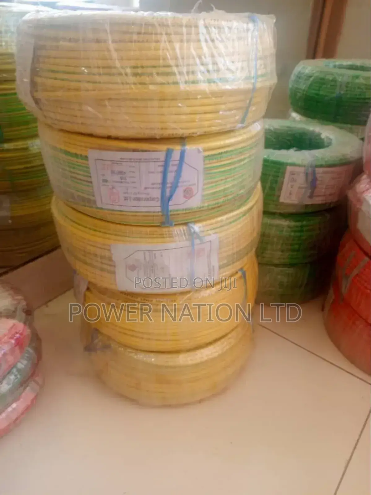 2.5mm Single Core Cable Wire Green Yellow Color