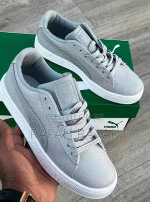 Original Puma Suede Grey/White Casual Leather Sneakers
