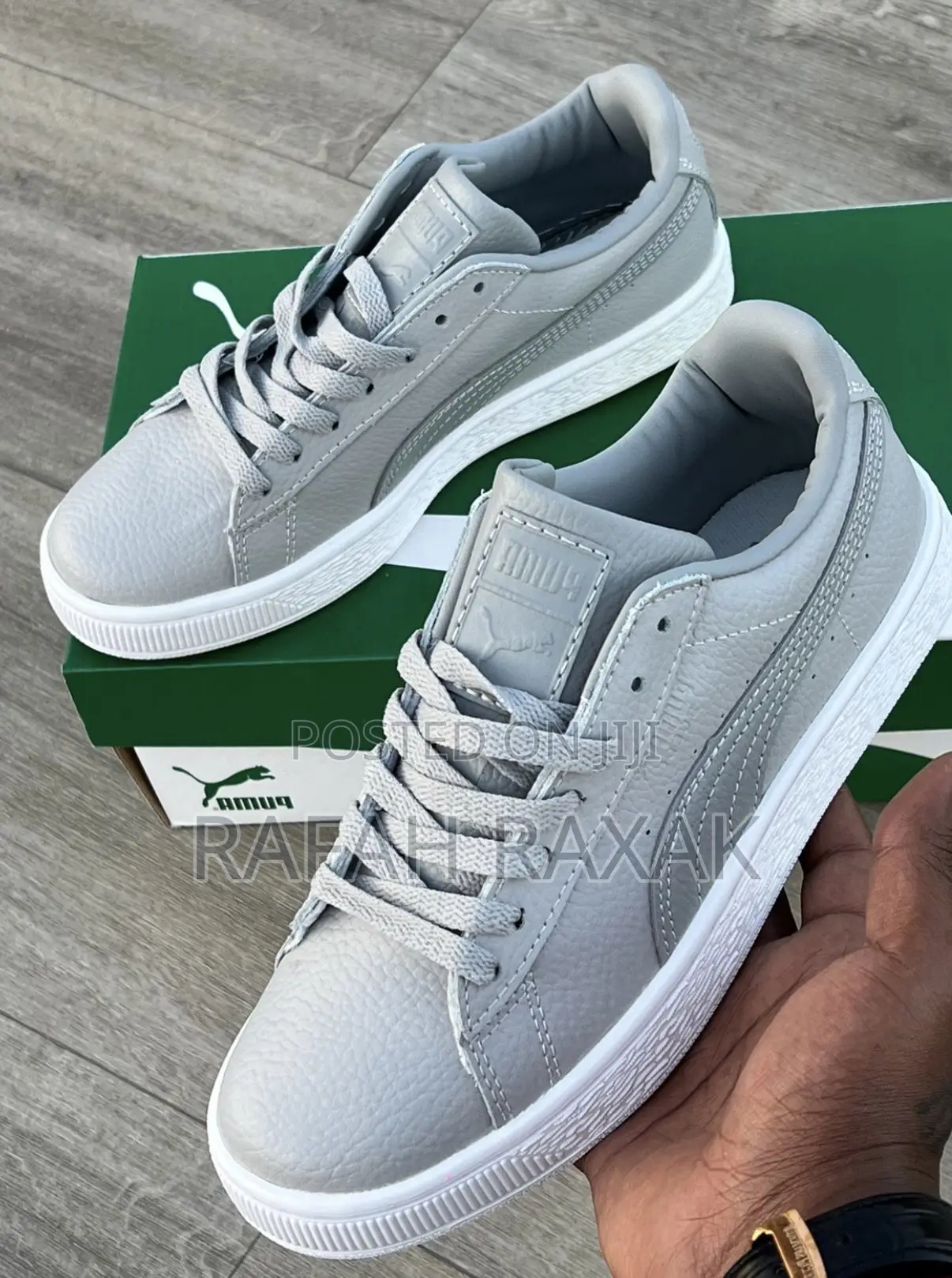Original Puma Suede Grey/White Casual Leather Sneakers