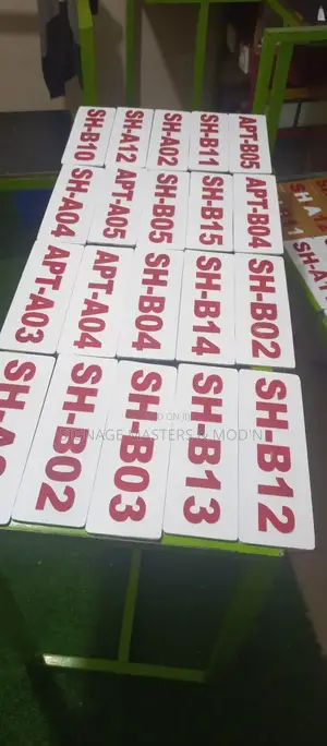 Shops And Apartments Door Labels
