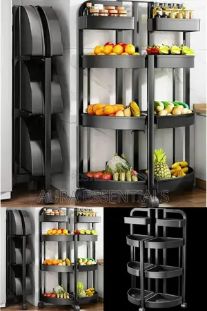 New Inbox Metal 4 Tier Rolling Kitchen Storage Rack