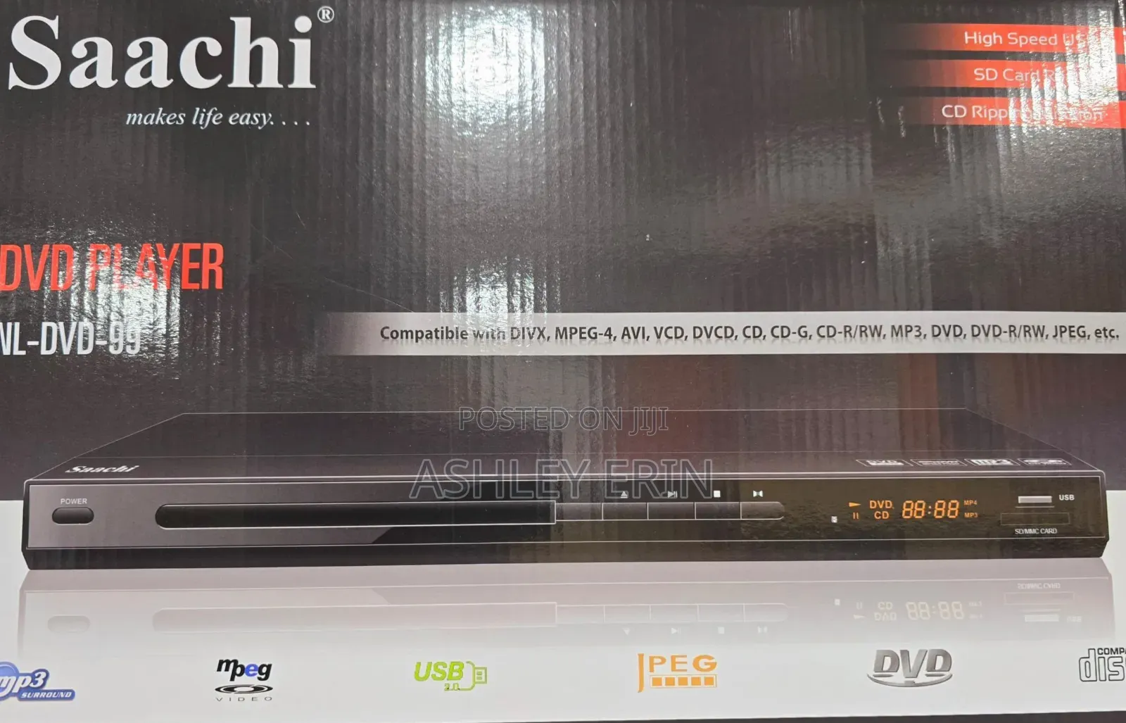 Saachi Home DVD Player -Black
