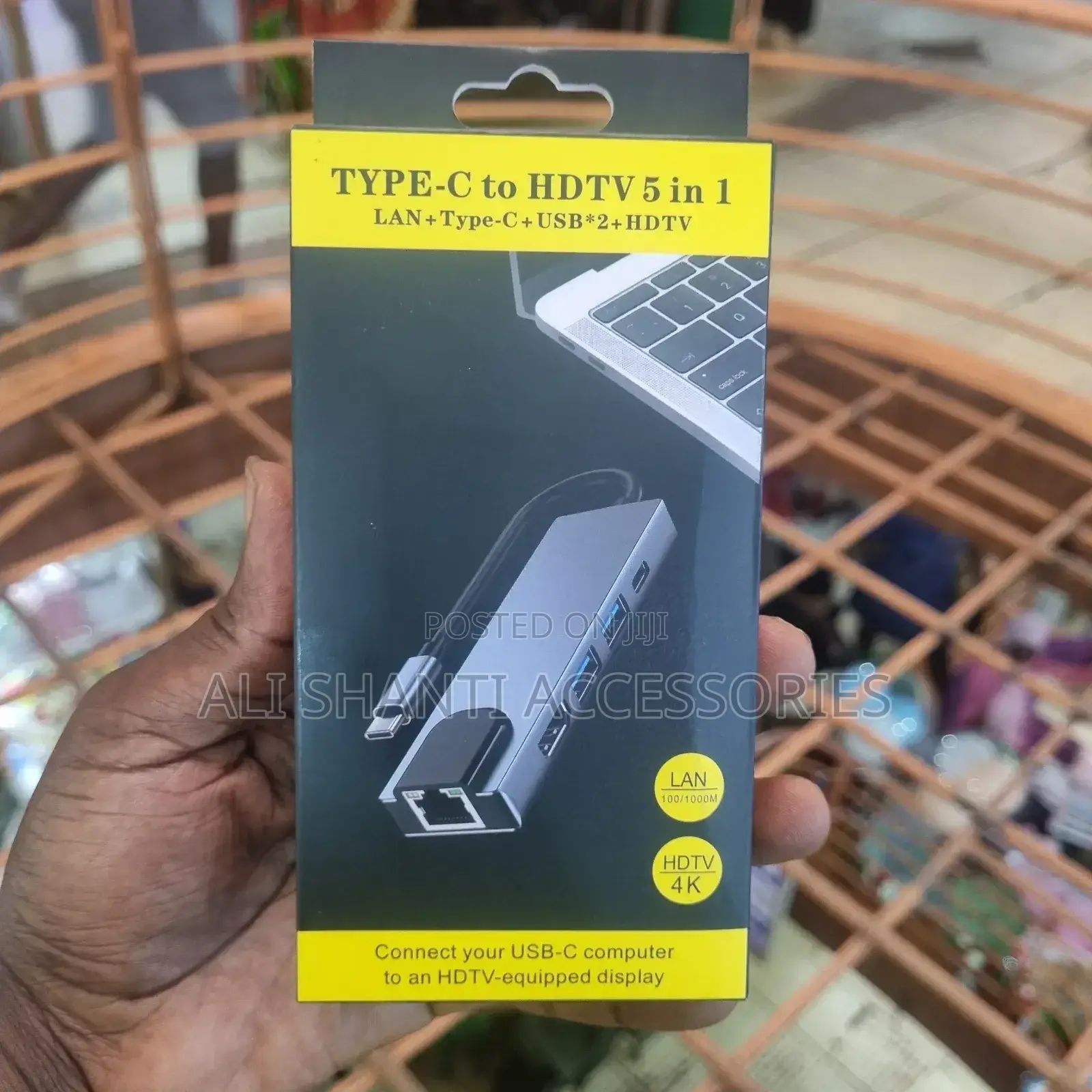 Type-C to HDTV 5 in 1 Lan + Type-C + Usb×2 + HDMI