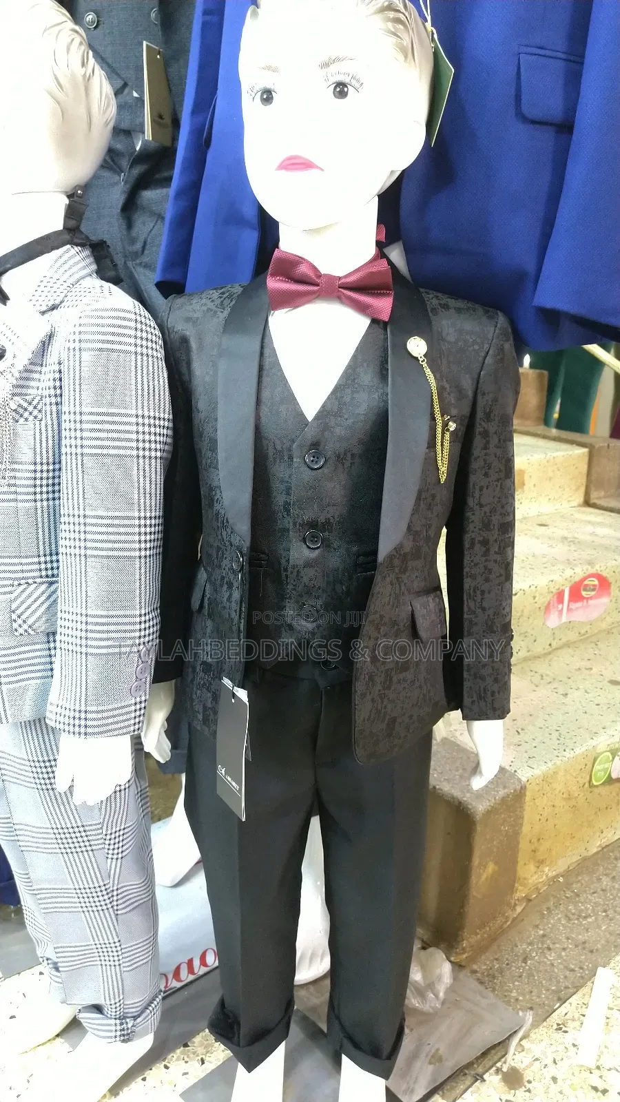 Boy Suits Shawl Lapel 3 Pieces Formal Tuxedos Wedding Suits
