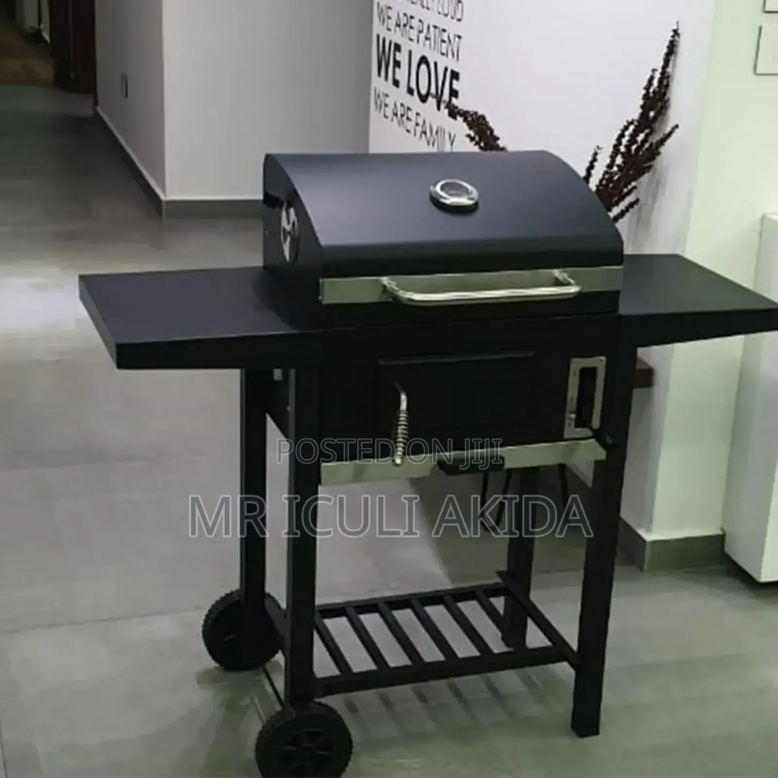 Foldable/Adjustable Charcoal BBQ Grill Stove WTH Warmng Rack