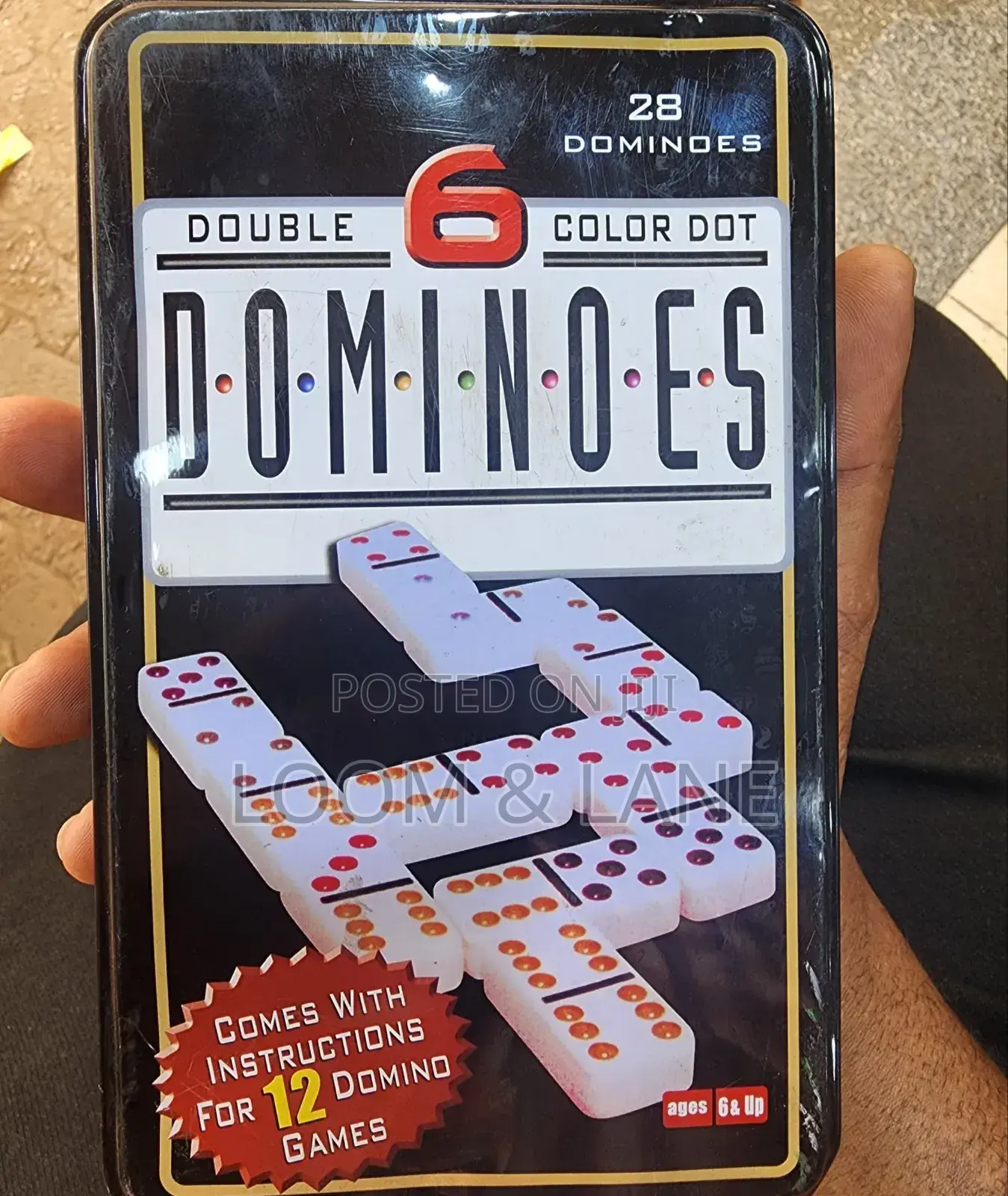Double 6 Color Dot Dominoes