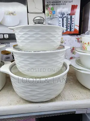New 3pcs Ceramic Soup Pots