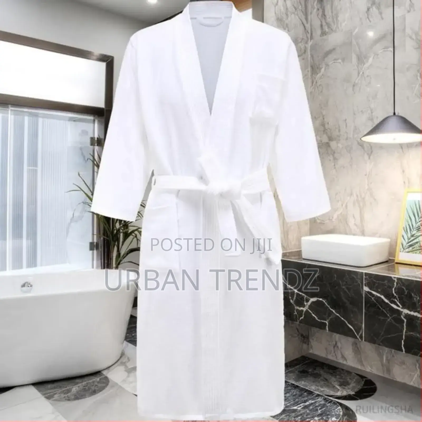 Egyptian Cotton Bath Robe – White